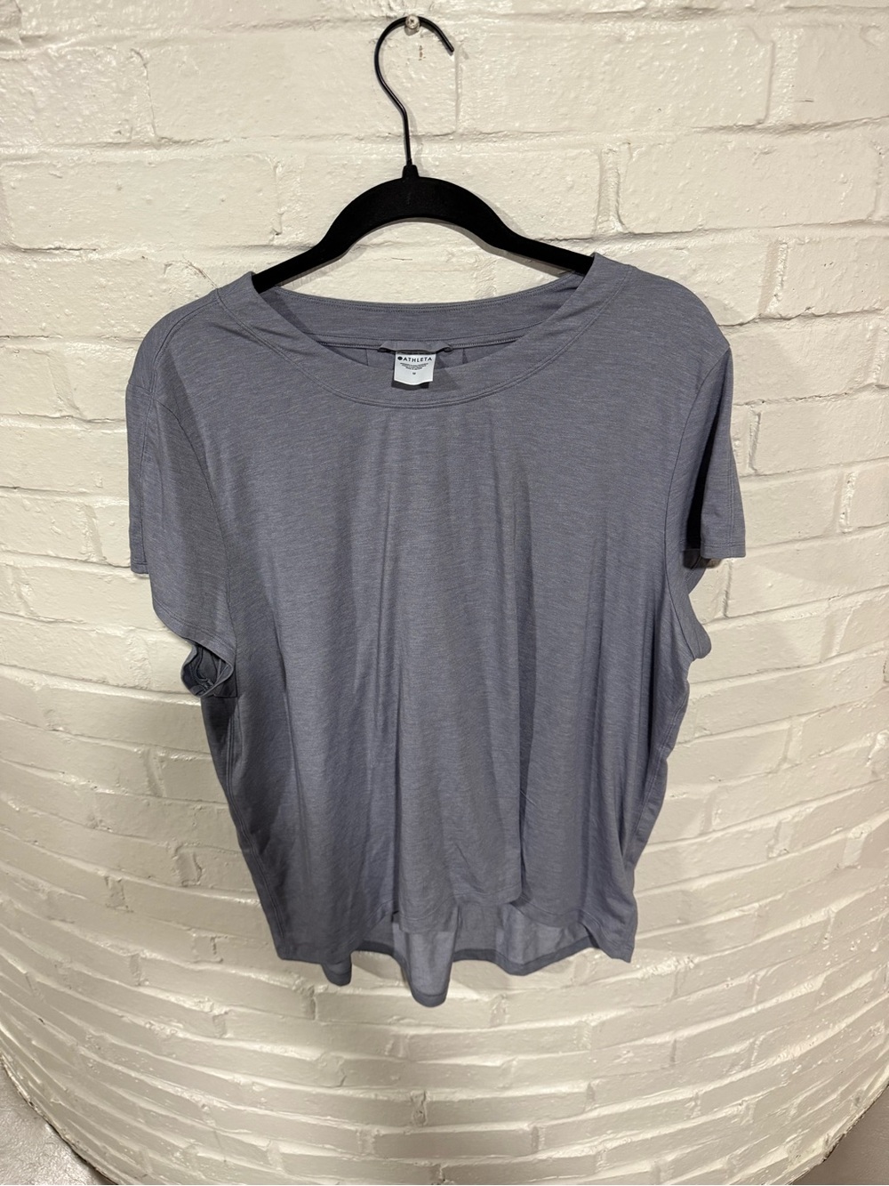 Athleta Relaxed Crewneck Tee in Heather Blue